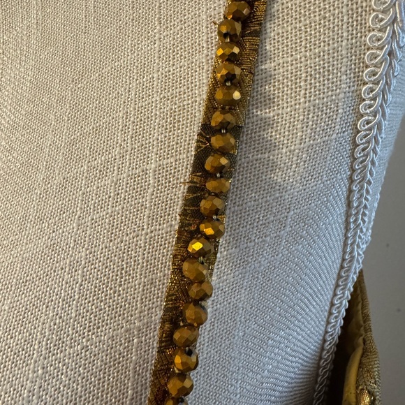 Teuta Matoshi Autumn Leaves Gold Textured Gown - Picture 10 of 15